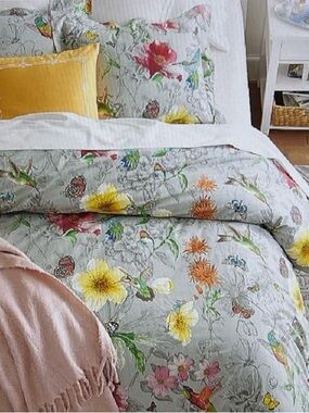 Pottery Barn HUMMINGBIRD Duvet Birds Insects Reversible King